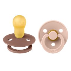 BIBS Colour Cumlíky z prírodného kaučuku 2ks - veľkosť 3 - Woodchuck / Blush