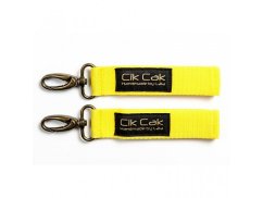 Úchyty Cik Cak s mosaznou karabinou - Žltá.