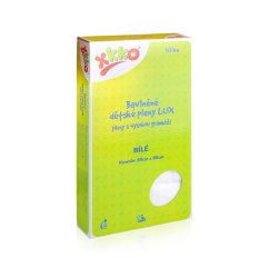 KIKKO Detské plienky vysokogramážne LUX Eco 80x80cm (10ks) - Biele