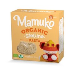 MAMUKO BIO cestoviny Stellini" pre deti od 12 mesiacov, 320 g - cestoviny Stellini.