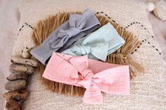 PINKIE Čelenka - Muslin ružová