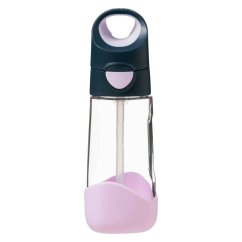 B.BOX Fľaša na pitie s brčkom 450 ml - Indigo/rúžová