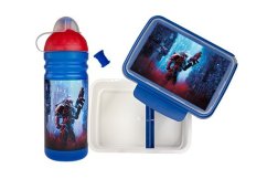 SET Zdravá lahev + Zdravá sváča - Svačinový set - Cyberpunk 0.7 l.