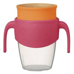 B.BOX 360° netekoucí učící hrneček 250 ml - Ružový/oranžový.