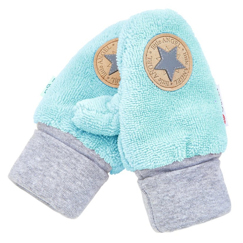 LITTLE ANGEL Rukavice s palcem MAZLÍK BAMBUS Outlast® - sv. mint, Veľkosť: 2