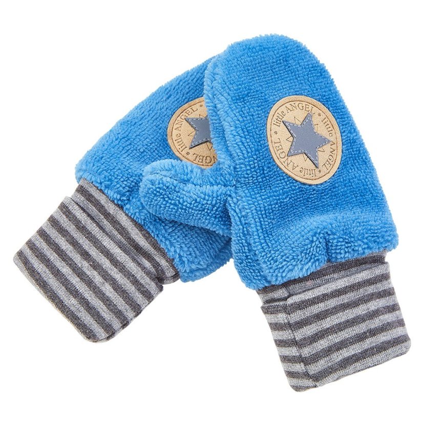 LITTLE ANGEL Rukavice s palcem MAZLÍK BAMBUS Outlast® - denim, Veľkosť: 3.