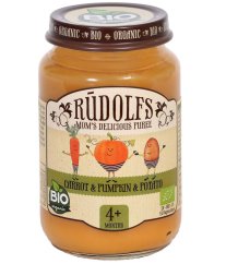 Rudolfs BIO Príkrm mrkva, tekvica a zemiaky 190 g - Rudolfs BIO Príkrm mrkva, tekvica a zemiaky 190 g.