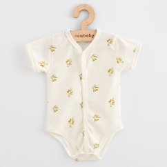 NEW BABY Kojenecké celorozepínací body s krátkym rukávom z organickej bavlny Olivy - vel. 62