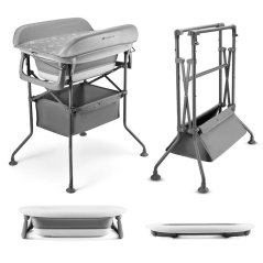 KINDERKRAFT Prebalovací stôl s vaničkou Bubbly - Grey