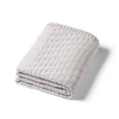 BABYONO Deka z organickej bavlny pletená 75 x 100 cm 0m+ - šedá