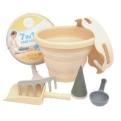 COMPACTOYS Skládací sada na piesok 7v1 - Béžová