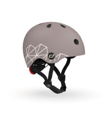 SCOOT & RIDE Prilba XXS-S (45-51 cm) - Grafické hnedé pruhy