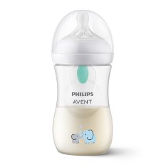 Philips Avent láhev Natural Response s ventilem AirFree slon bílá 260 ml Philips Avent fľaša Natural Response s ventilom AirFree slon biela 260 ml