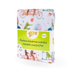 KIKKO Prateľná prebaľovacia podložka XKKO 50x70 - ZOO na ceste