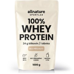 SPORTLAB 100% WHEY protein bez príchute - Bez príchute 1000 g