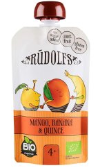 RUDOLFS BIO kapsička Mango, banán a kdoule 110 g - Kapsička mango banán kdoule 110 g.