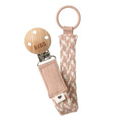 BIBS Paci Braid klip na cumlík - blush ivory
