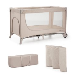 KINDERKRAFT Cestovná postieľka Joy 2 - Béžová