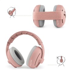 Zazu EARMUFFS - 2v1 detské chrániče sluchu - ružové