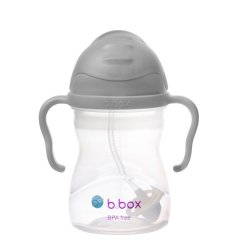 b.box Hrnček s brčkom 240 ml - šedý