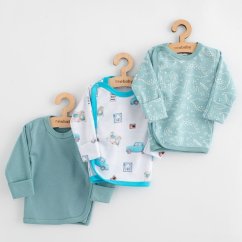 NEW BABY Kojenecká košilka New Baby Classic II 3ks - chlapec vel. 68