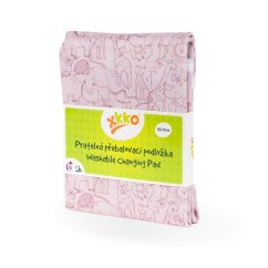 KIKKO Prateľná prebaľovacia podložka XKKO 50x70 - Safari Mesa Rose.