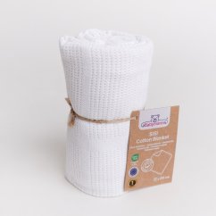 BABYMATEX Bavlnená dečka SISI 75x100 cm - biela