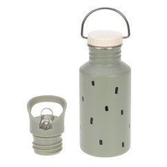 Lässig Nerezová fľaša 500ml Bottle Stainless Steel Happy Prints - svetlo olivová
