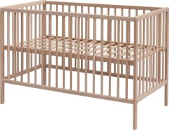 SCARLETT Detská postieľka s vyberateľnými priečkami Glera (buk) 120 x 60 cm - ECO prírodná