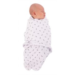 BO JUNGLE Zavinovačka B-Wrap SMALL - Sivé perá