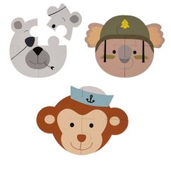 BO JUNGLE Penové puzzle B-Animal - Opica/Medveď/Koala.