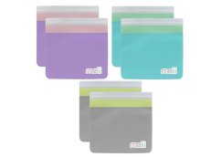 MELII Opakovane použiteľné vrecká na desiatu 6ks - Jednofarebné