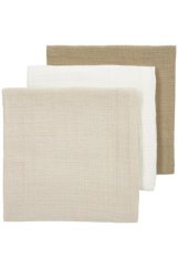MEYCO Mušelínové pleny 3 ks balenie, 70x70 cm - Offwhite/soft sand/taupe