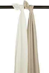 MEYCO Mušelínové pleny 2-balení, 120x120 cm - Offwhite/sand