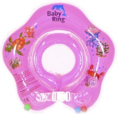 BABY RING Nafukovací kruh - Ružová 3-36m.