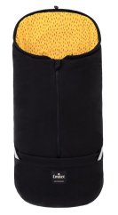 EMITEX Fusak 2v1 Cocoon Fleece - čierna+horčicová čiarka
