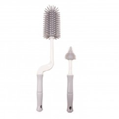 BO JUNGLE Kartáč na fľaše B-Bottle Brush Set - Šedý