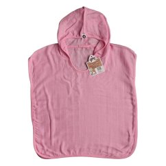 KIKKO Bambusové mušelínové pončo XKKO BMB - Baby Pink Vel. 2.