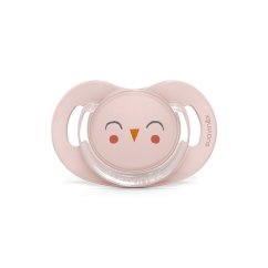 SUAVINEX-Dudlík anatomický-BONHOMIA-6/18 m-SOVIČKA-růžová