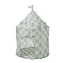 3 SPROUTS Detský Stan Recycled - Recycled Checkerboard/Green
