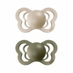 Bibs Couture anatomické cumlíky z prírodného kaučuku vel.1, 2 ks - Vanilka / Oliva