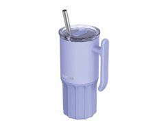 QUOKKA Nerezový termohrnček s brčkom Umi 720 ml - Lavender 720 ml