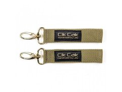 Úchyty Cik Cak so zlatou karabínou - Vojenská zelená.