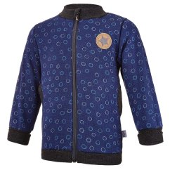 LITTLE ANGEL Mikina hřejivá rozepínací - modrá Vel. 80