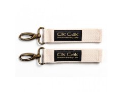 Úchyty Cik Cak s mosaznou karabinou - Béžová.