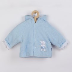 NEW BABY Zimný kabátik Nice Bear - modrý vel. 74