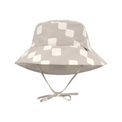 LÄSSIG Klobúk na ochranu pred slnkom checkerboard stone/sea salt - 07-12 mes. veľkosť 45-7