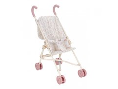 LITTLE DUTCH Kočík pre bábiky golfky skladací Soft Flowers - Soft Flowers