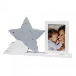 DOOKY Rámik na fotografiu s LED osvetlením Starlight - Frame Grey