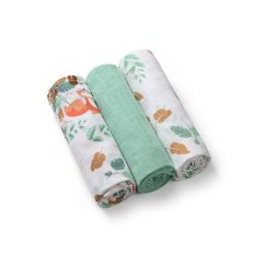 BABYONO Mušelínové pleny Super Soft 3 ks - Veverka, 70x70 cm